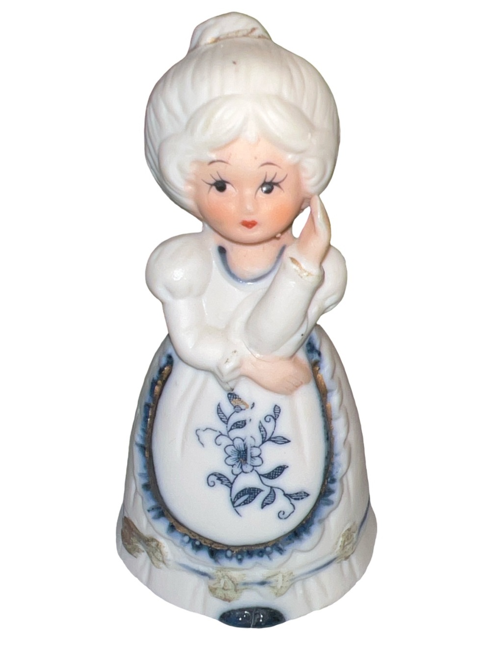 VTG Jasco 1980 Royal Majestic Porcelain Bisque Bell Grandma Whispering